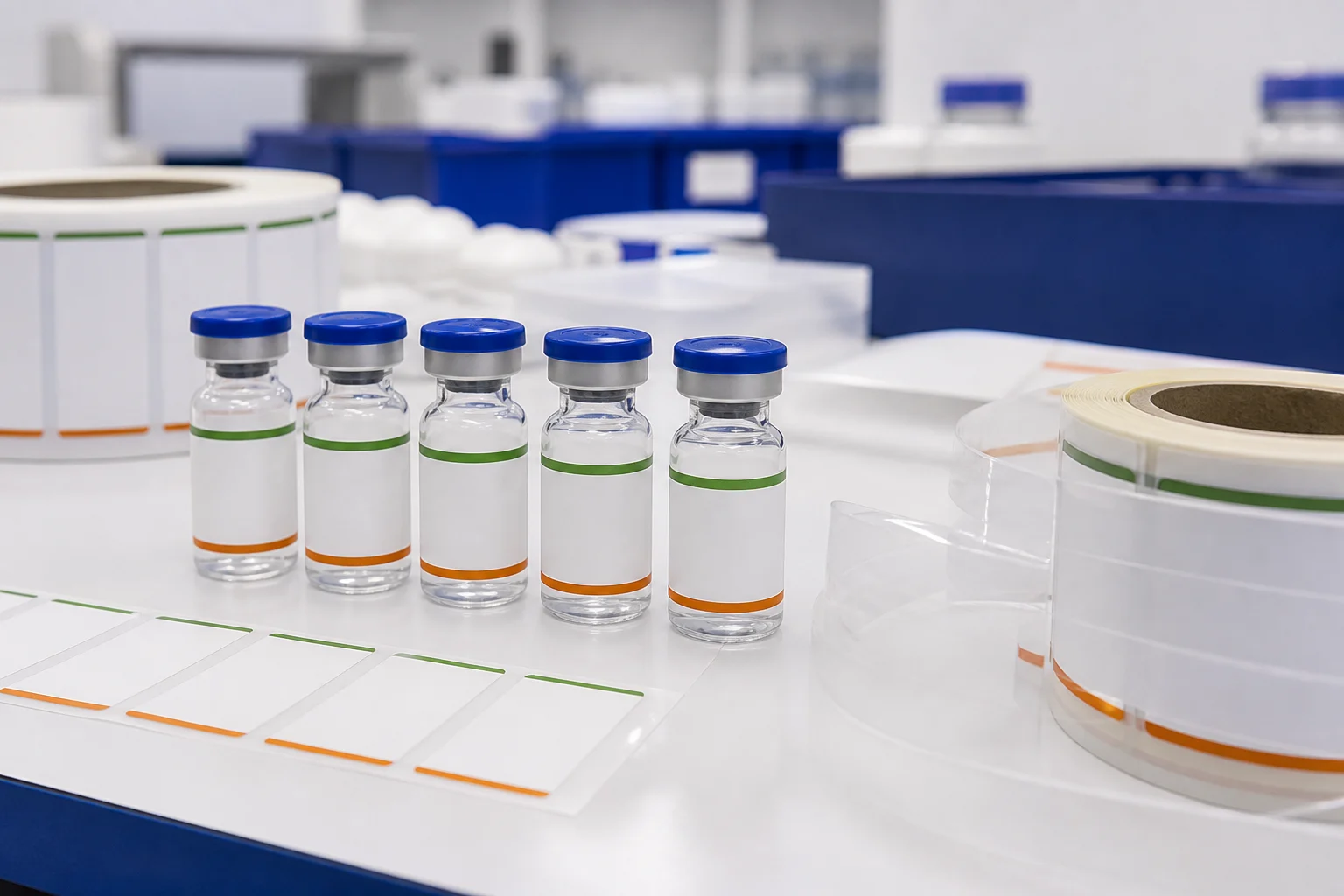 Custom vial labels for small glass bottles